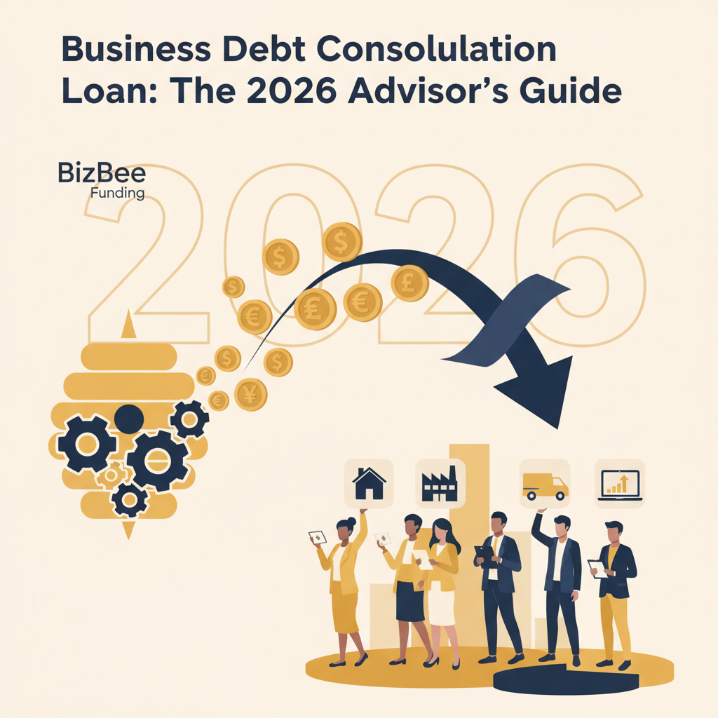 A split image showing a stressed business owner with multiple bills on the left, and a confident owner looking at a single simplified chart on the right, symbolizing the relief of debt consolidation.