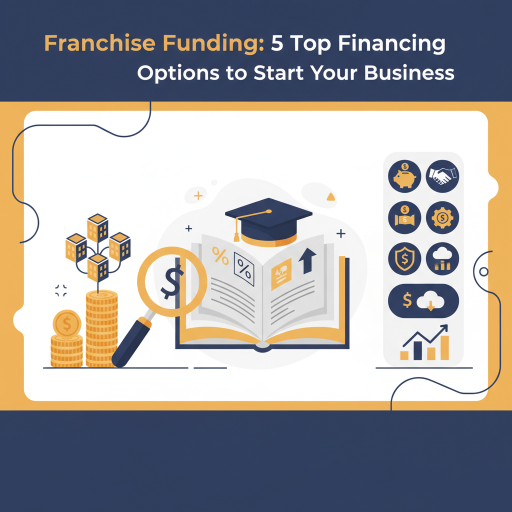A hopeful new franchisee sits across a desk from a BizBee Funding advisor, collaboratively reviewing a Franchise Disclosure Document and mapping out a financial plan for their new quick-service restaurant.