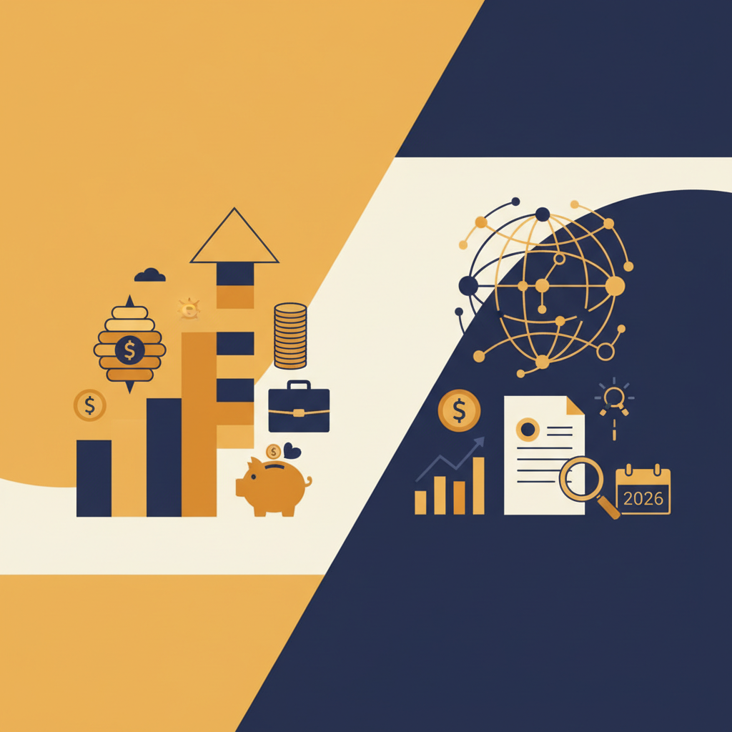 A financial advisor from BizBee Funding reviews a comprehensive long term business loan guide with a small business owner, pointing to charts showing growth trajectories and lower monthly payments.